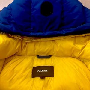 Mackage blue jacket - size 12- feather filled